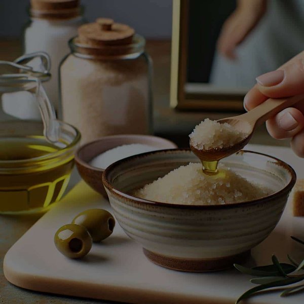 Comment faire un gommage doux pour le visage avec du sucre et de l'huile d'olive ?