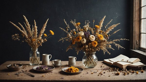 Créez votre décoration en fleurs séchées à l'aide des ateliers céatifs